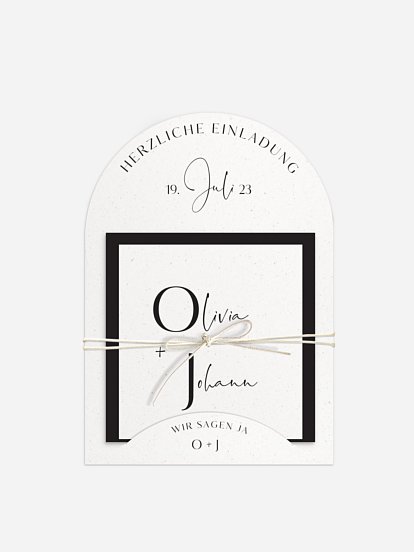 Hochzeitseinladung Initials