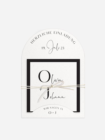 Hochzeitseinladung Initials