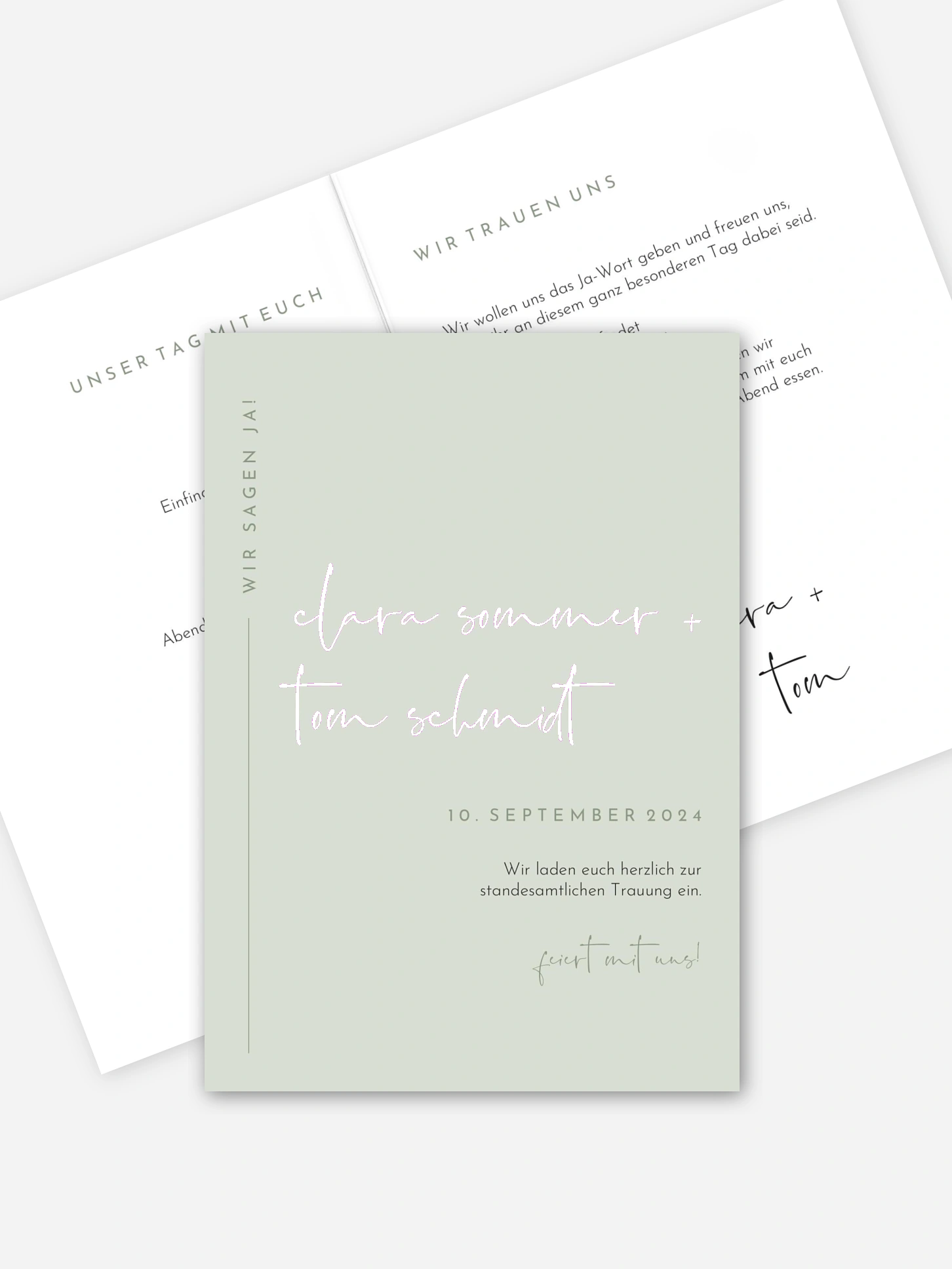 Hochzeitseinladung Standesamt Modern Type