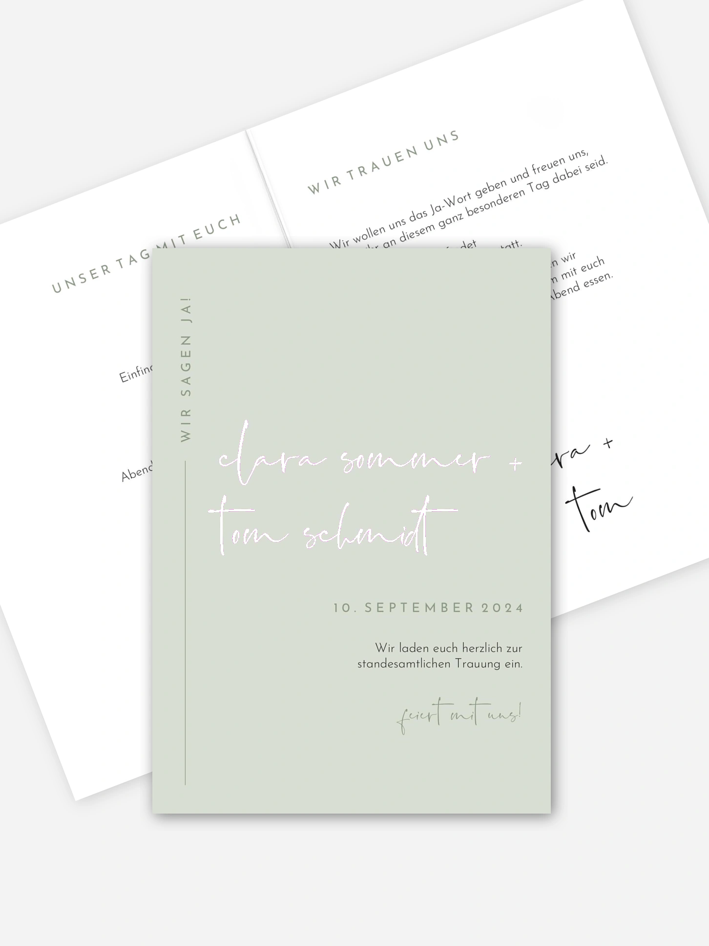 Hochzeitseinladung Standesamt Modern Type