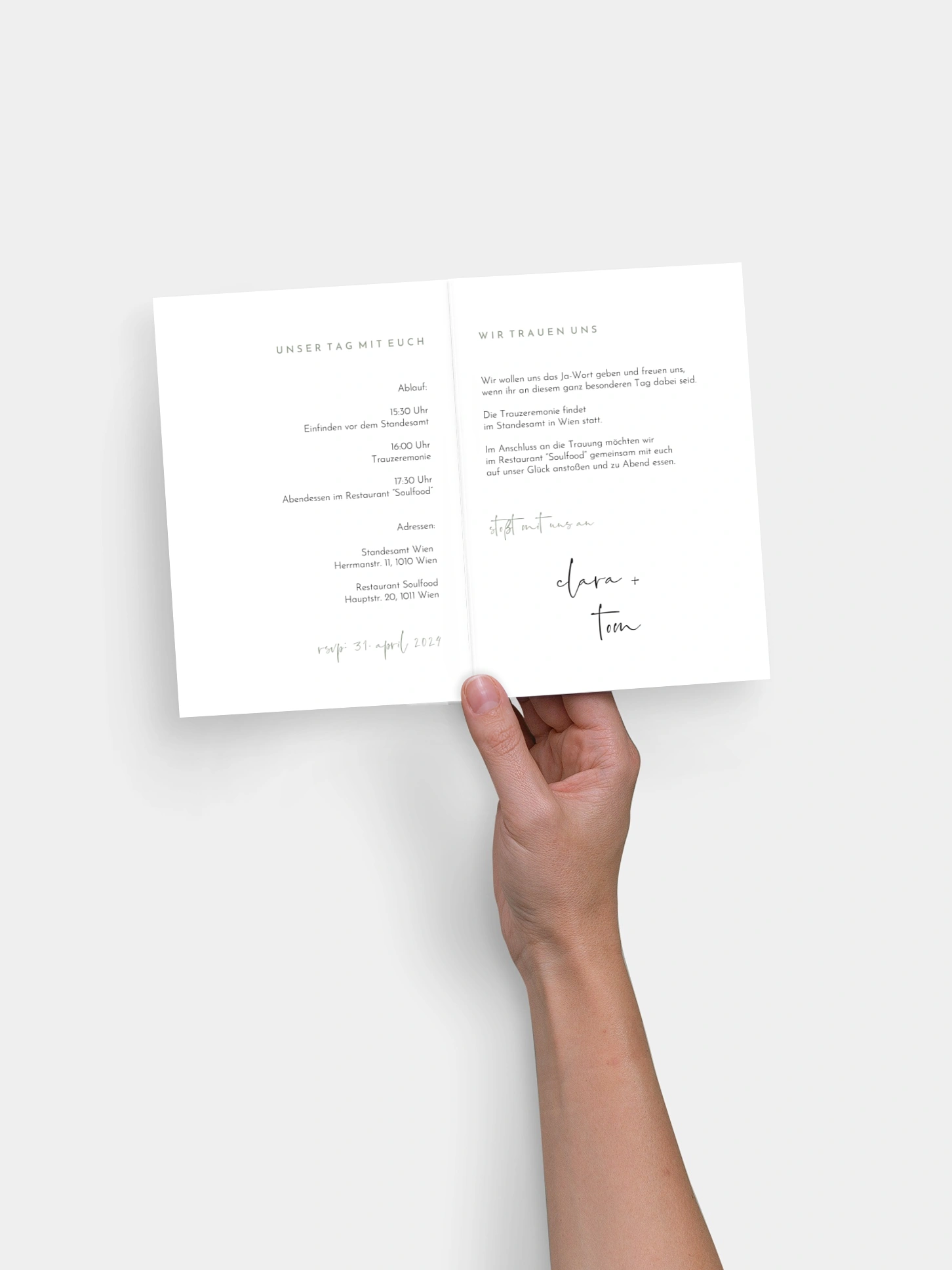 Hochzeitseinladung Standesamt Modern Type