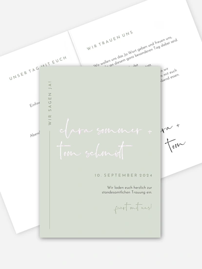 Hochzeitseinladung Standesamt Modern Type