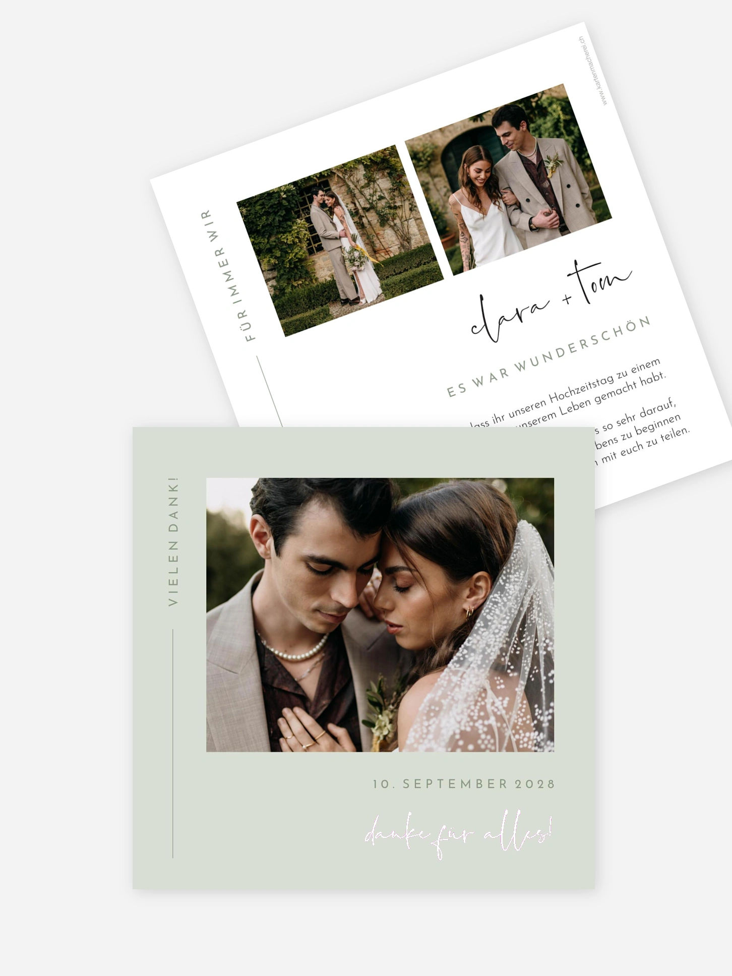 Dankeskarte Hochzeit Modern Type