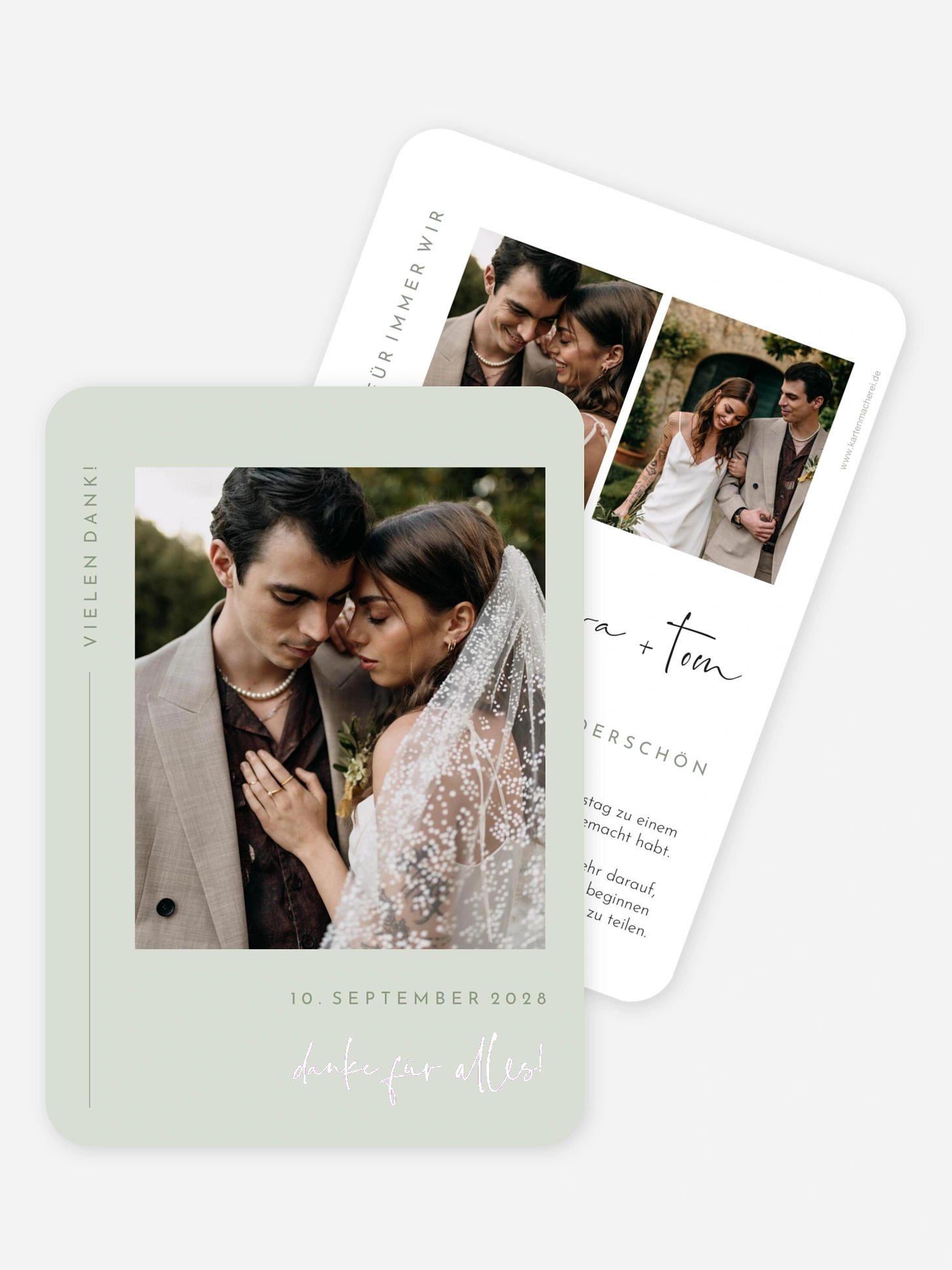 Dankeskarte Hochzeit Modern Type