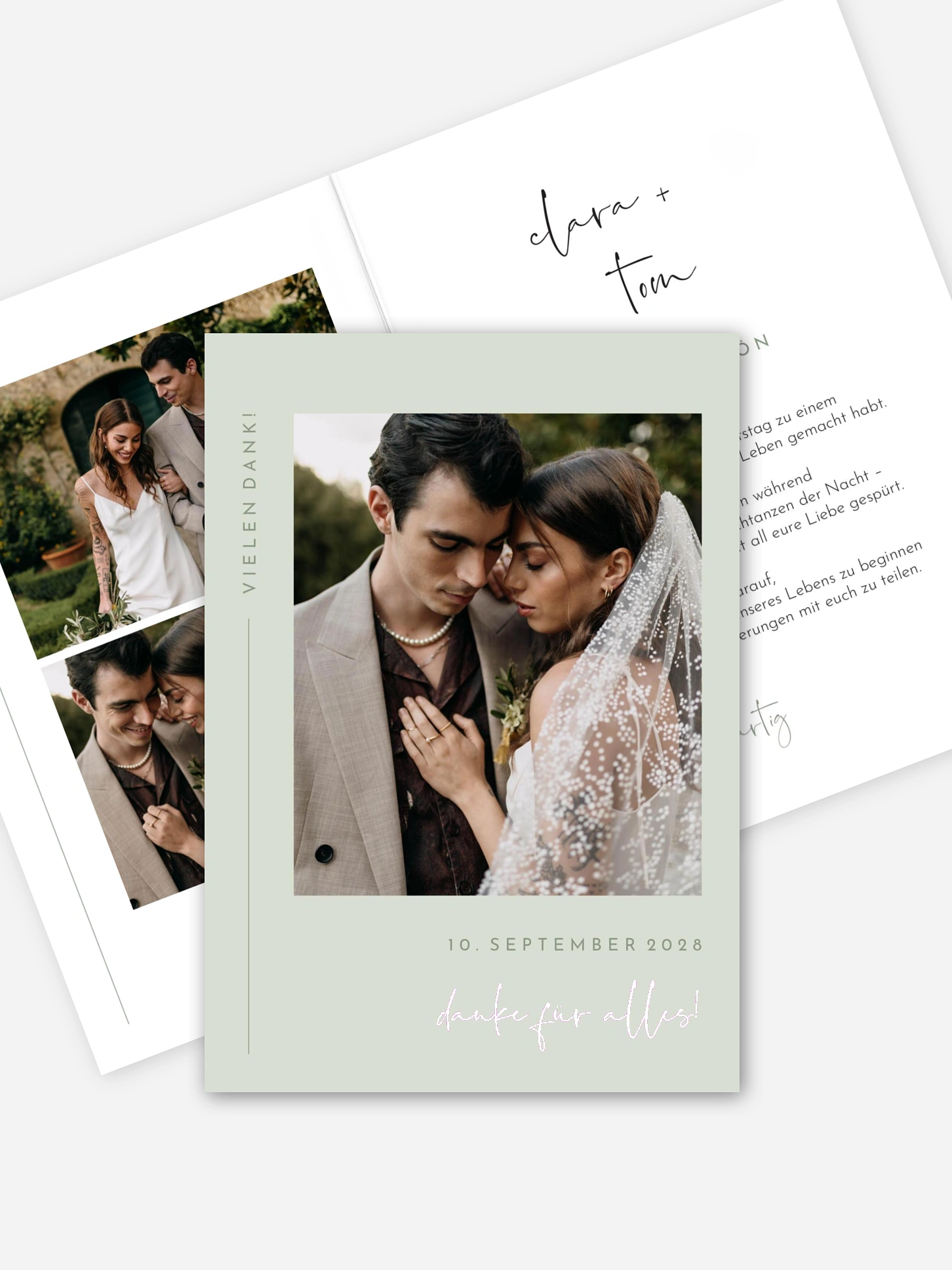 Dankeskarte Hochzeit Modern Type