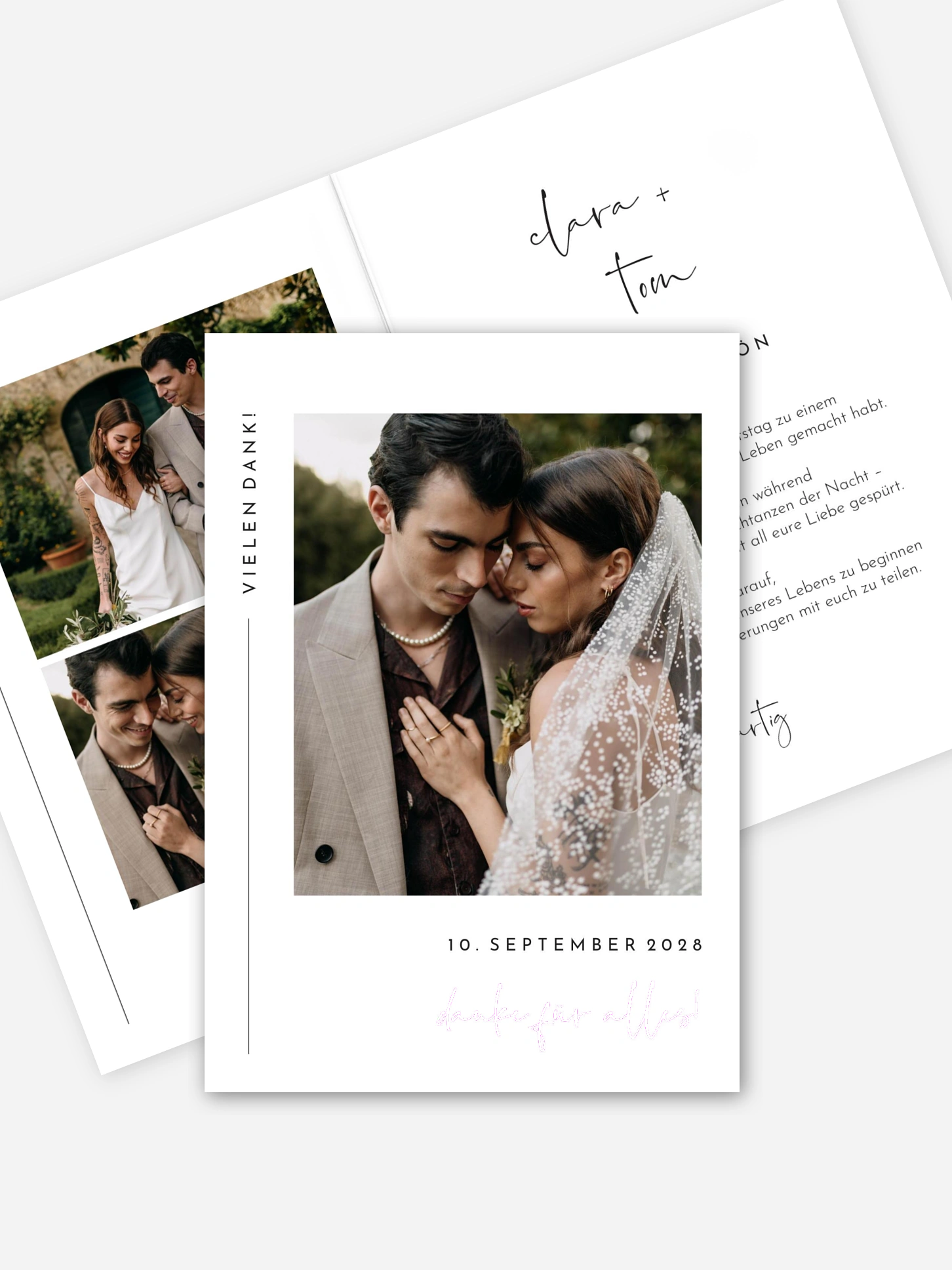 Dankeskarte Hochzeit Modern Type