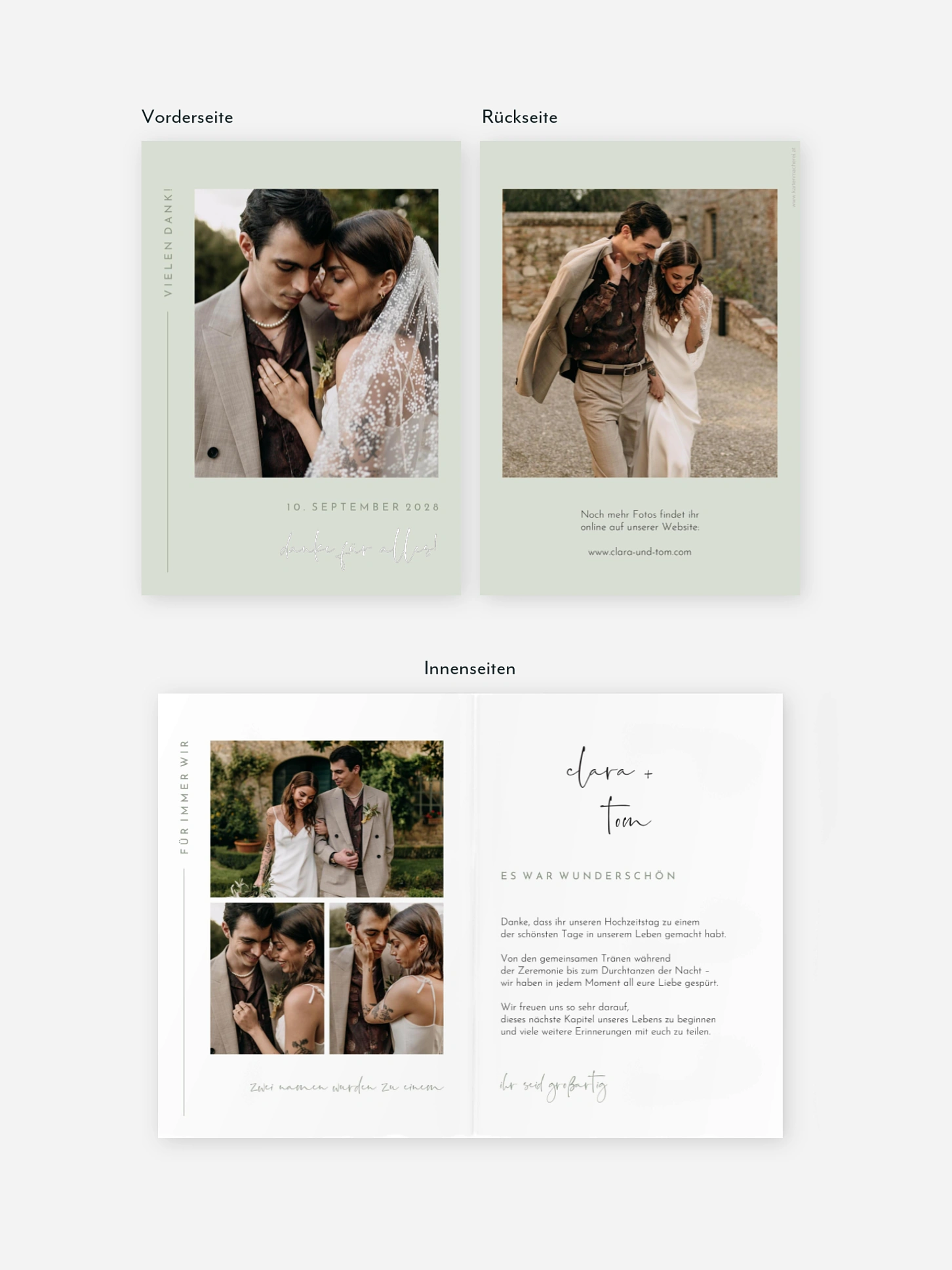 Dankeskarte Hochzeit Modern Type
