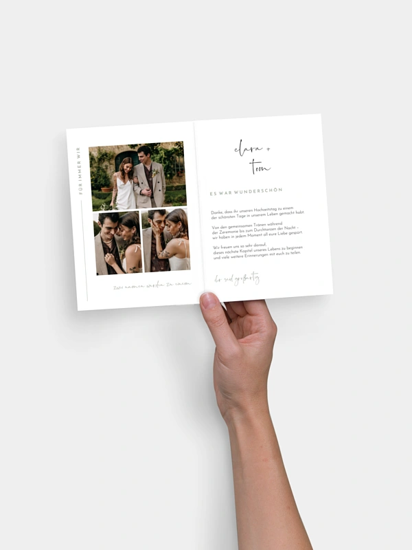 Dankeskarte Hochzeit Modern Type