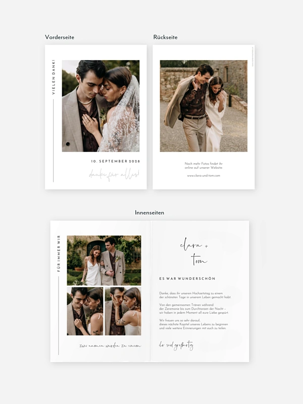 Dankeskarte Hochzeit Modern Type