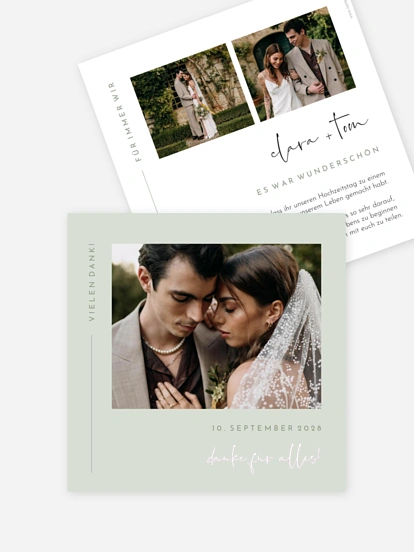 Dankeskarte Hochzeit Modern Type