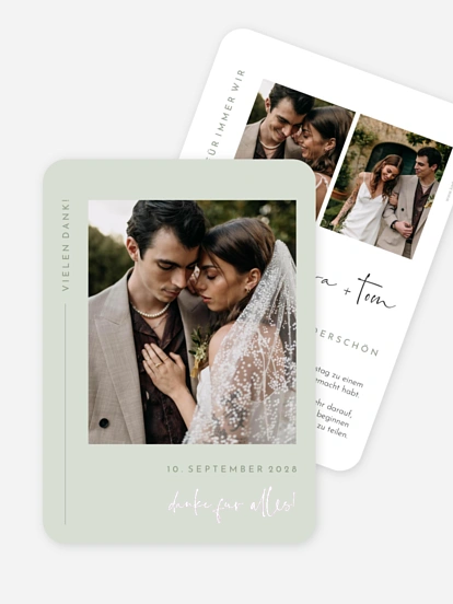 Dankeskarte Hochzeit Modern Type