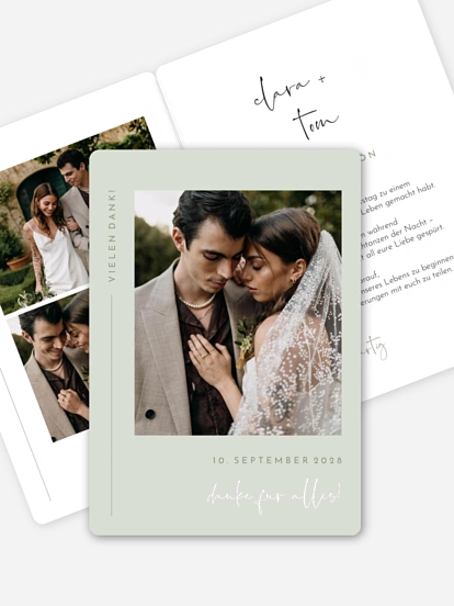 Dankeskarte Hochzeit Modern Type
