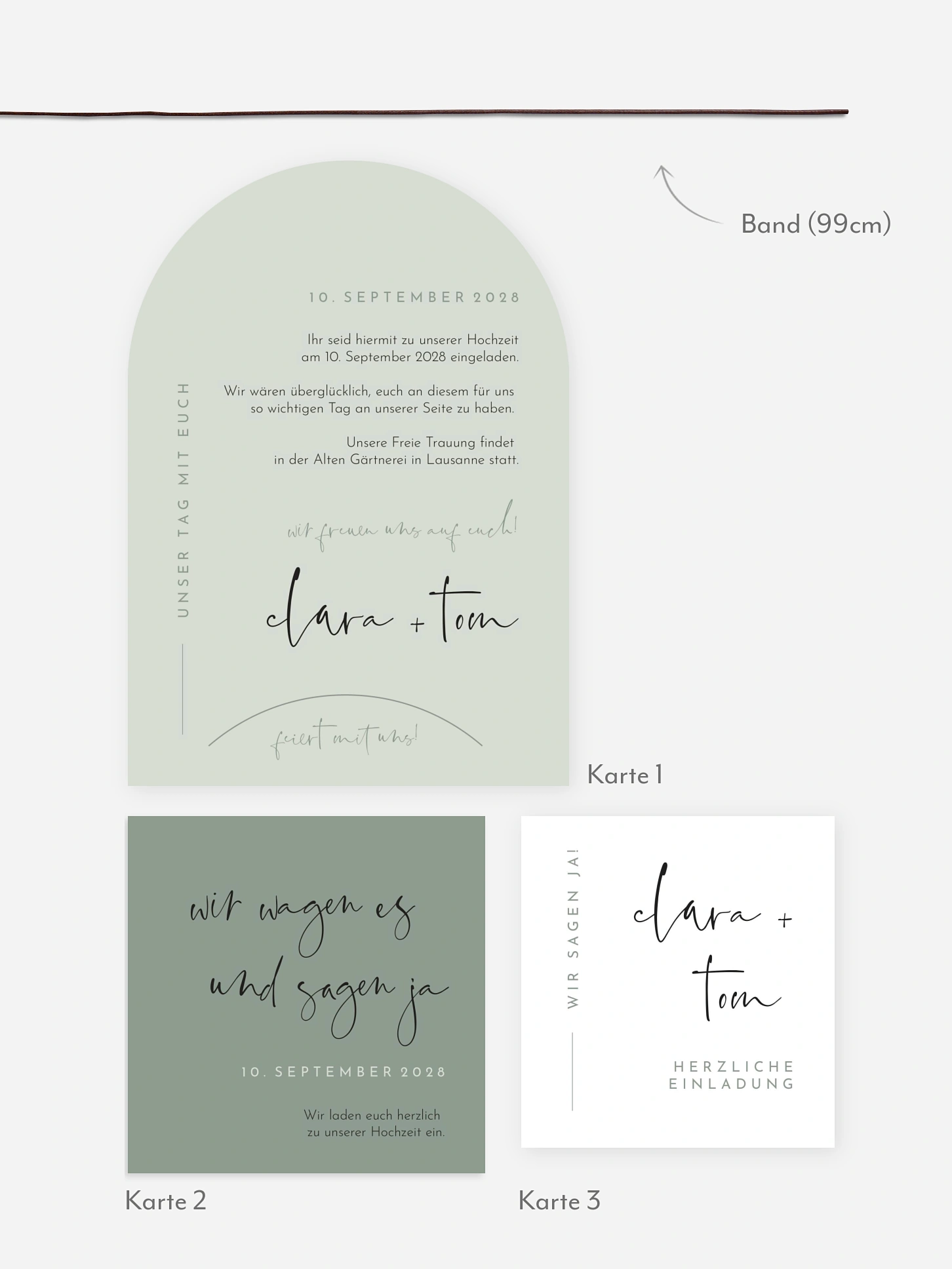 Hochzeitseinladung Modern Type