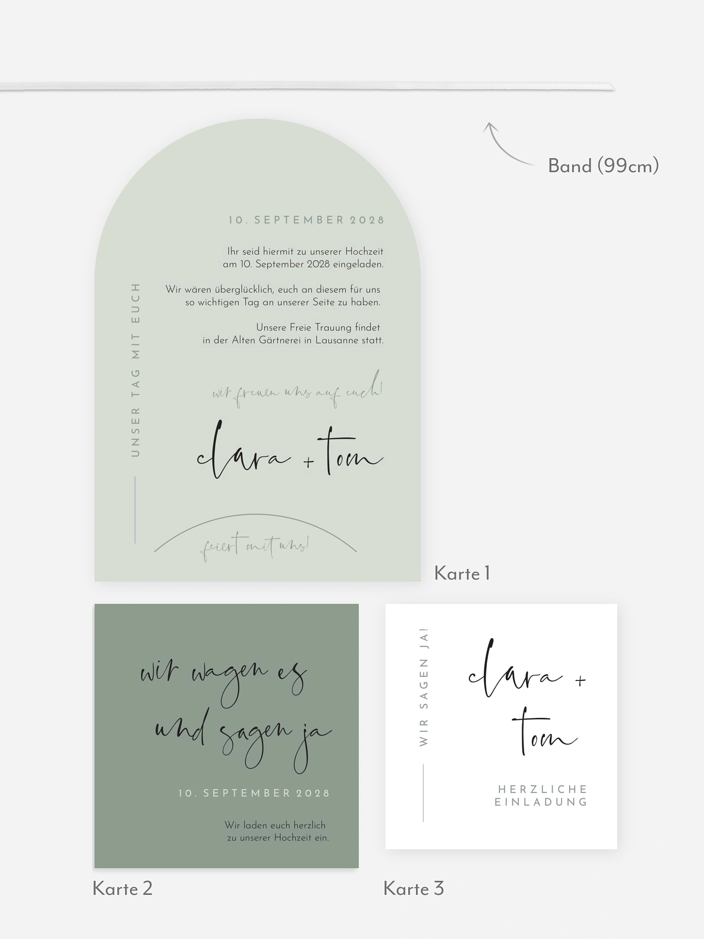 Hochzeitseinladung Modern Type