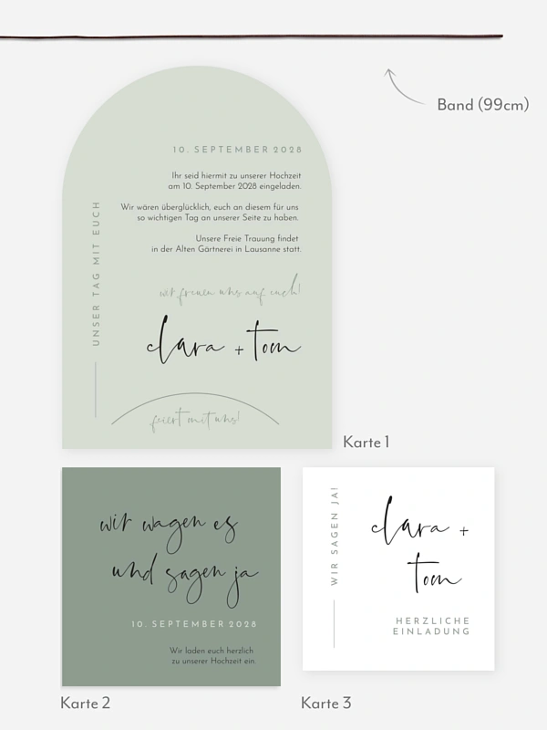 Hochzeitseinladung Modern Type