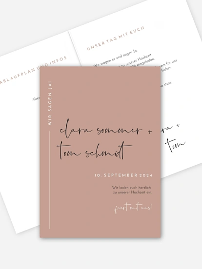 Hochzeitseinladung Modern Type