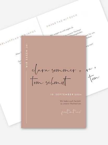 Hochzeitseinladung Modern Type