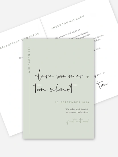 Hochzeitseinladung Modern Type