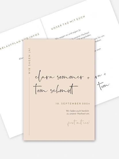 Hochzeitseinladung Modern Type
