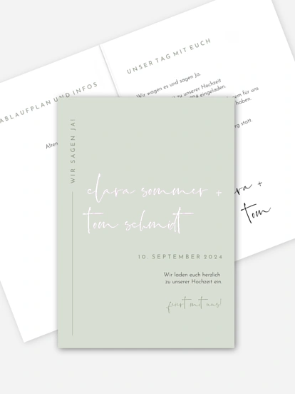 Hochzeitseinladung Modern Type