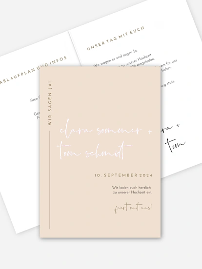 Hochzeitseinladung Modern Type