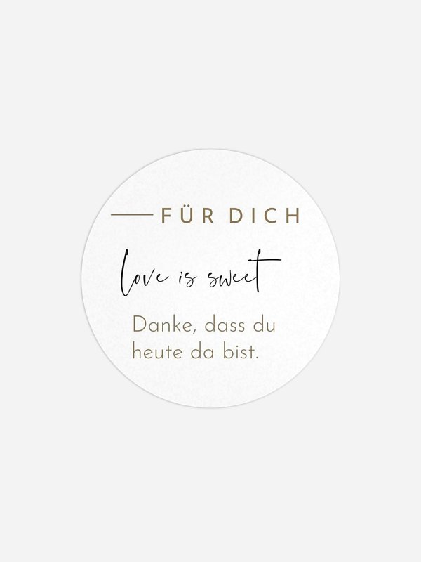Geschenkaufkleber Hochzeit Modern Type