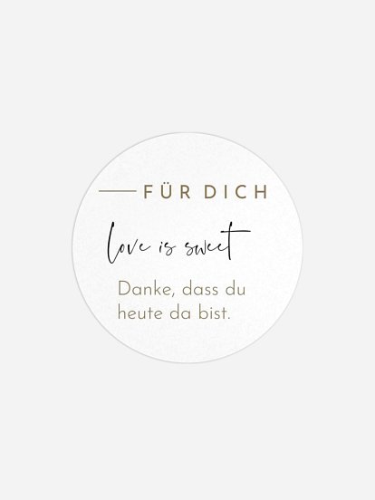 Geschenkaufkleber Hochzeit Modern Type