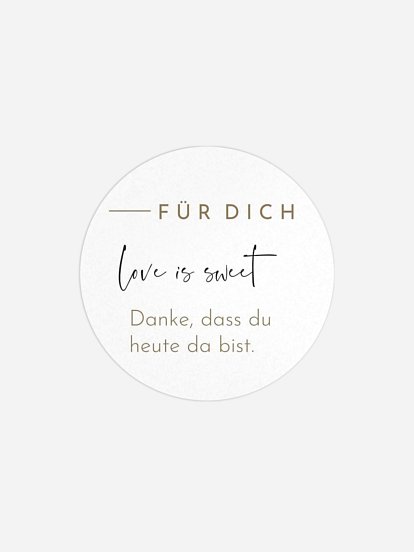 Geschenkaufkleber Hochzeit Modern Type