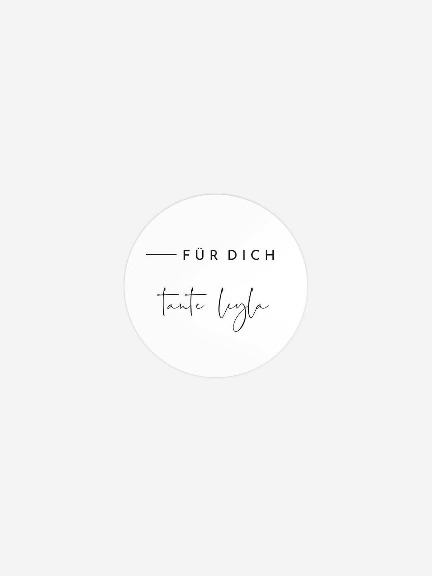 Geschenkaufkleber personalisiert Modern Type