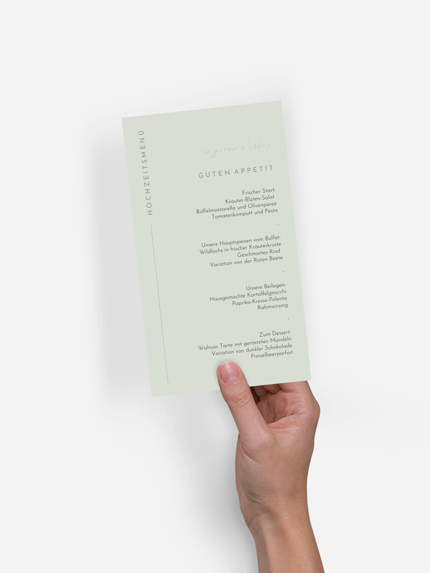 Menükarte Hochzeit Modern Type