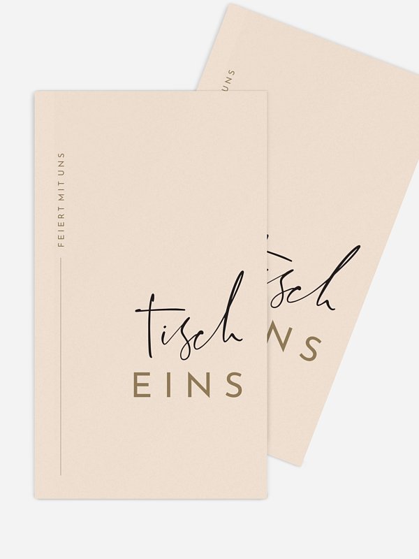 Tischnummer Modern Type