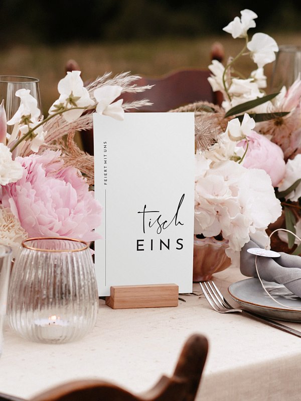 Tischnummer Modern Type