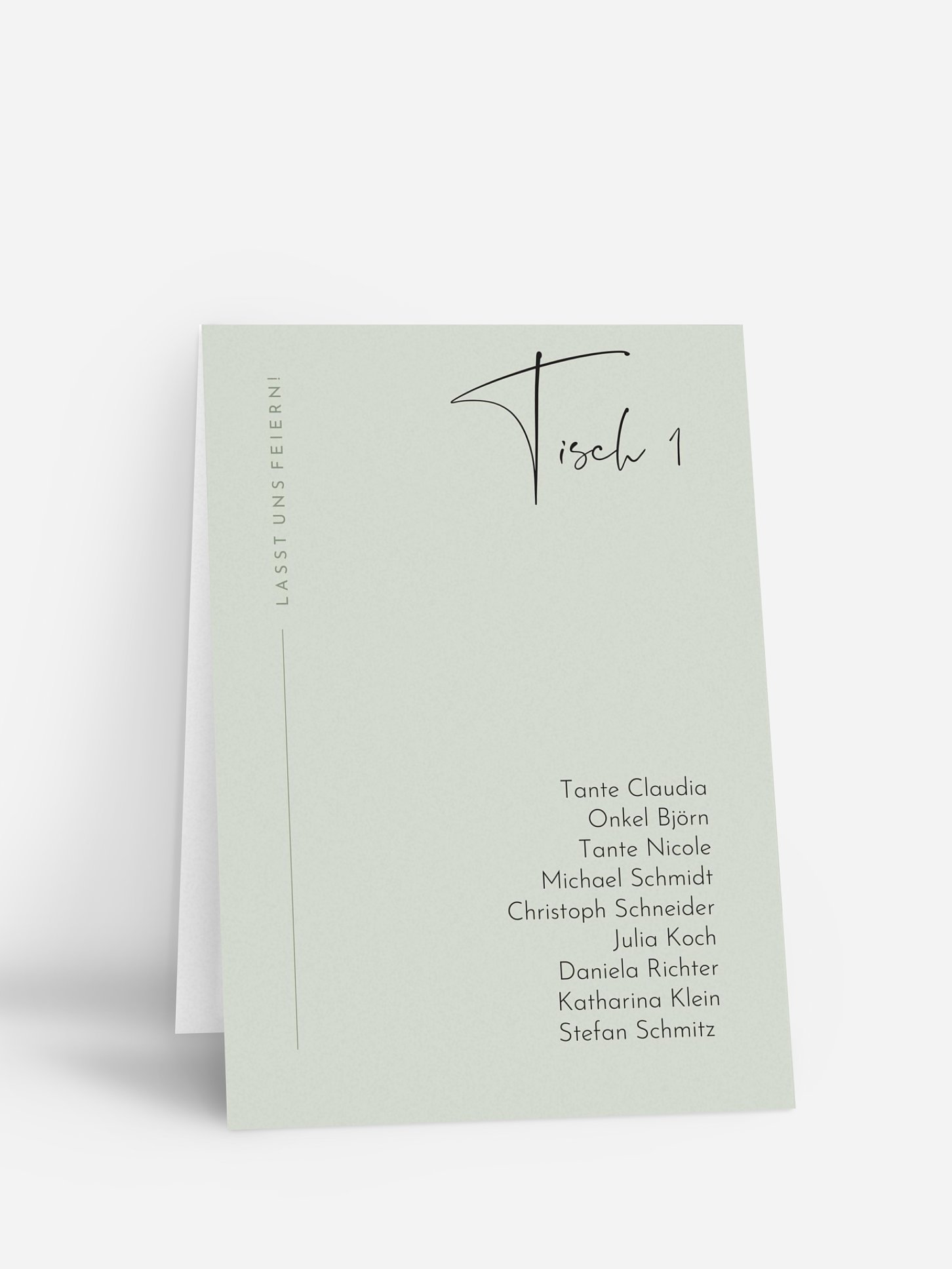 Gruppentischkarte Modern Type