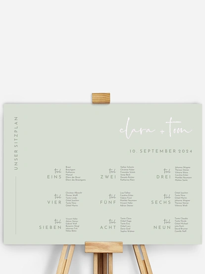 Sitzplan Plakat Modern Type