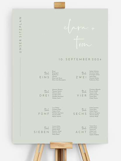 Sitzplan Plakat Modern Type