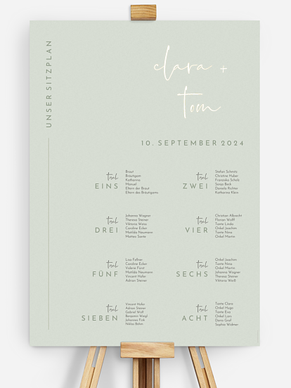 Sitzplan Plakat Modern Type