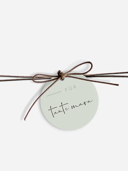 Anhänger mit Band zur Hochzeit personalisiert Modern Type