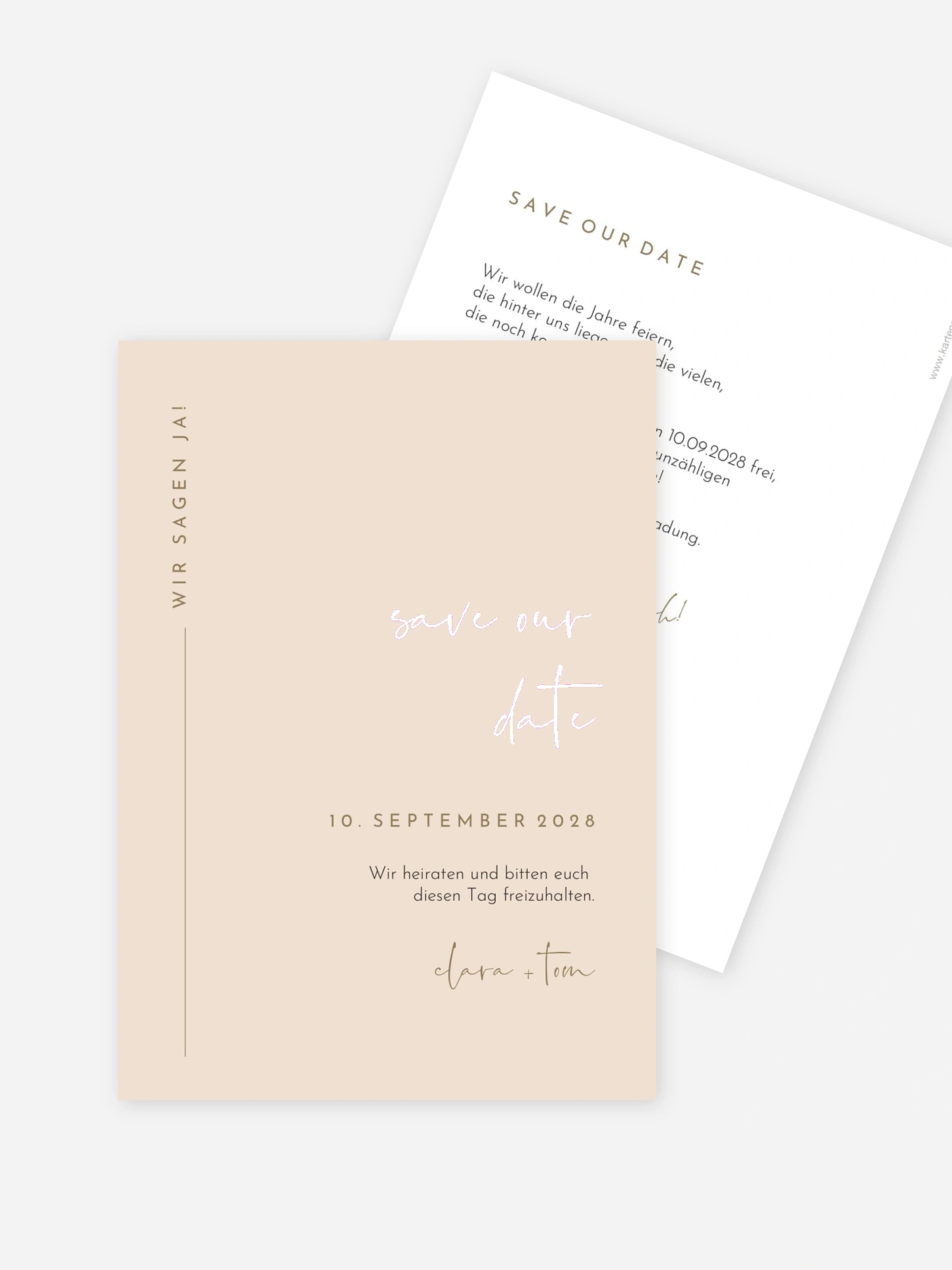Save-the-Date Karte Modern Type