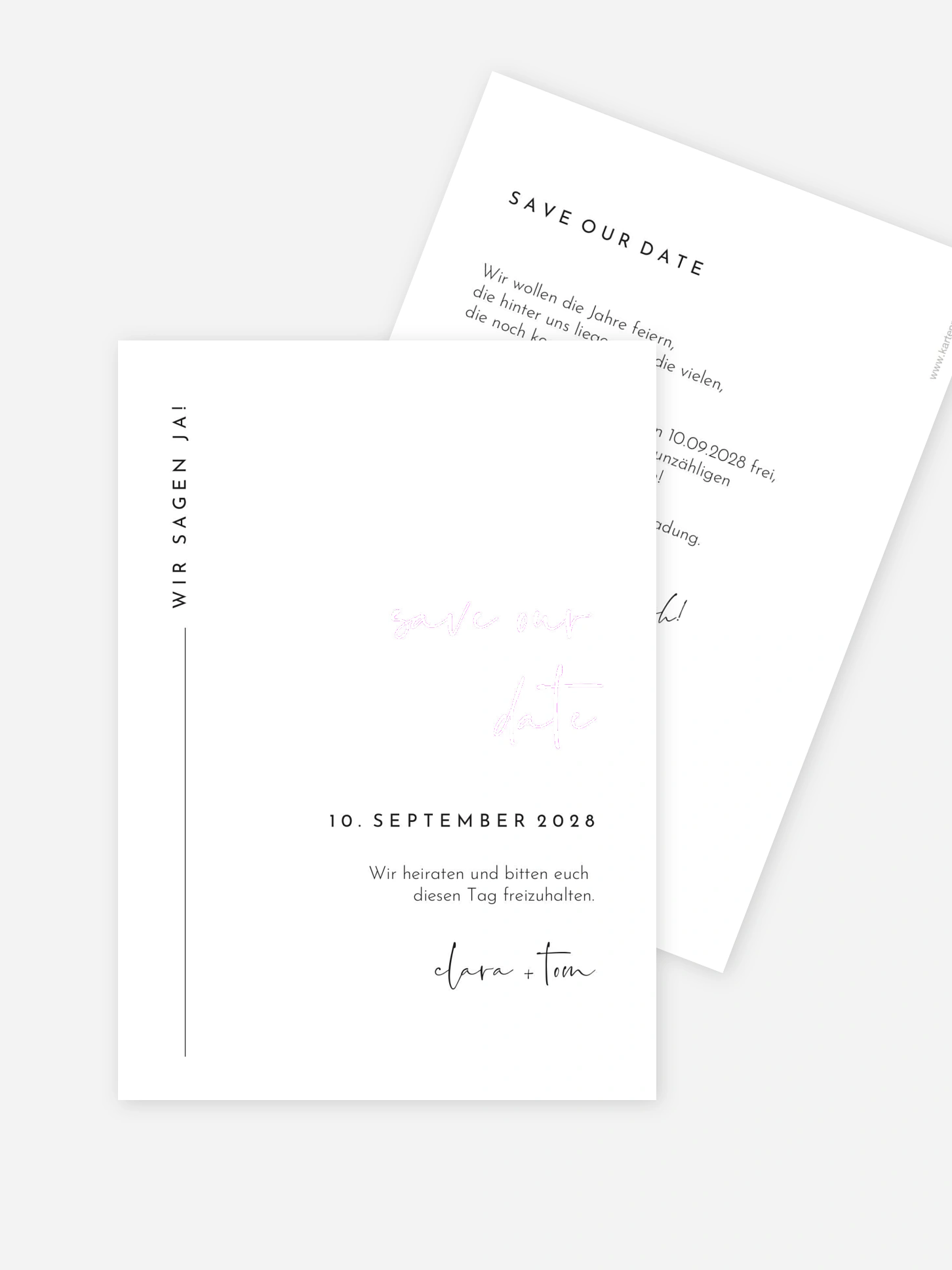 Save-the-Date Karte Modern Type