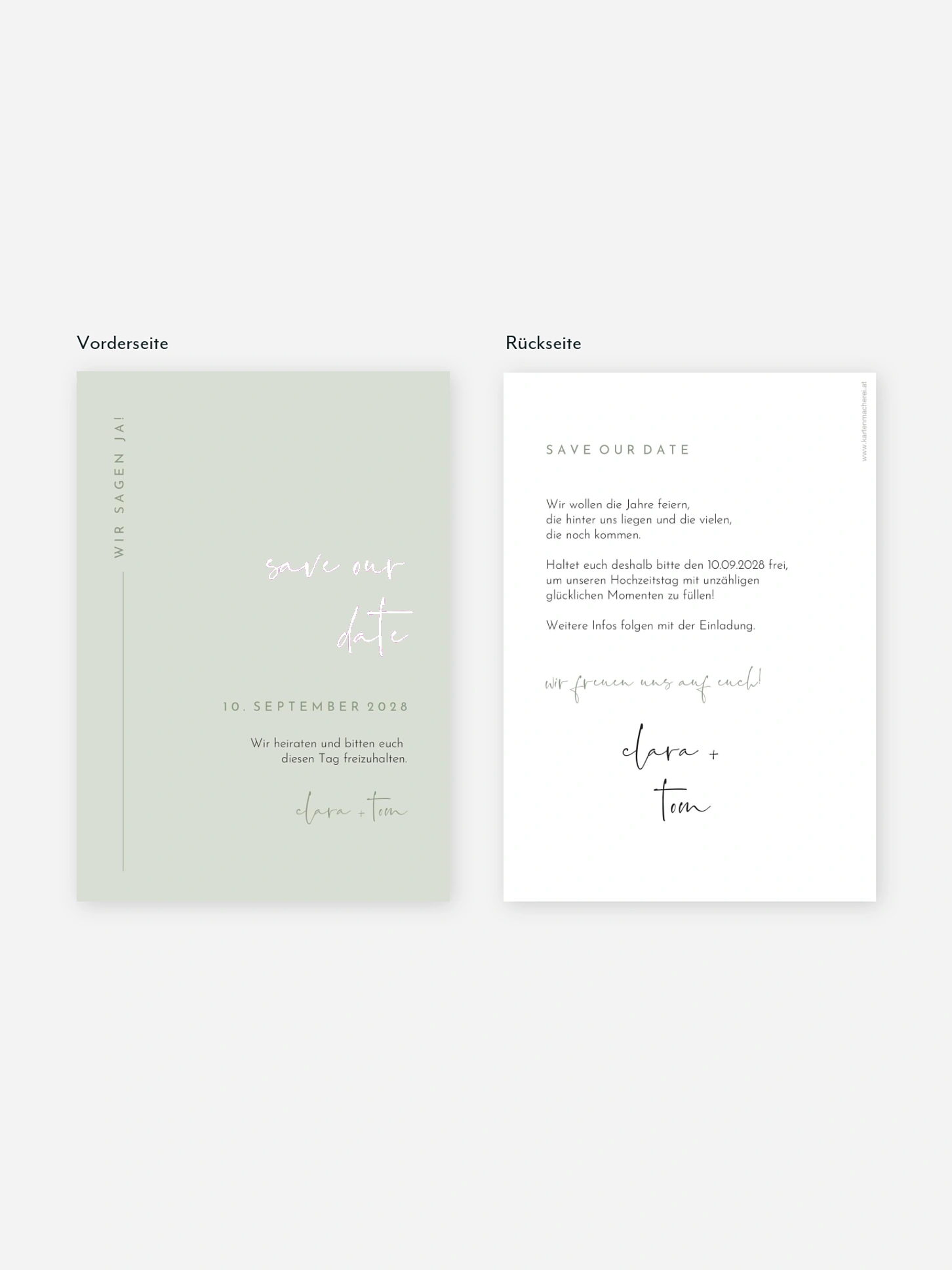 Save-the-Date Karte Modern Type