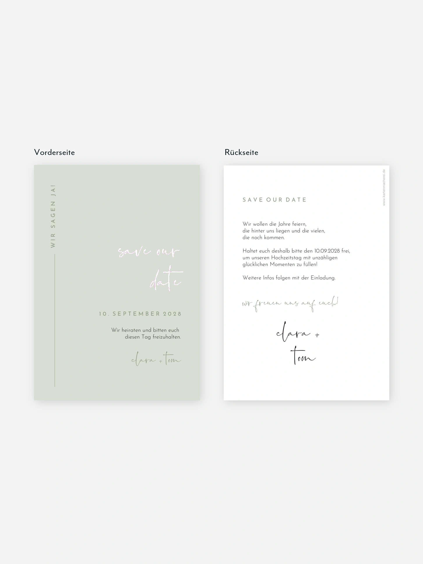 Save-the-Date Karte Modern Type