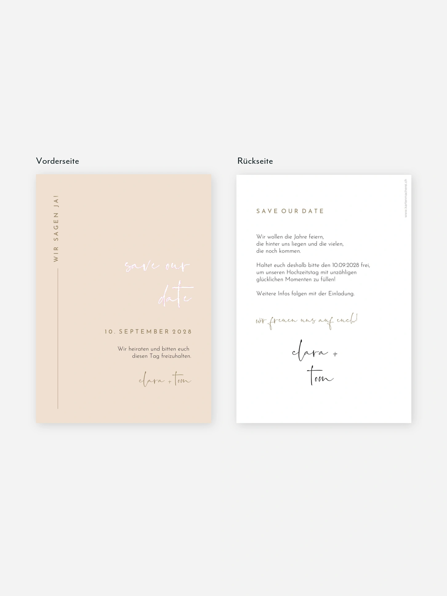 Save-the-Date Karte Modern Type