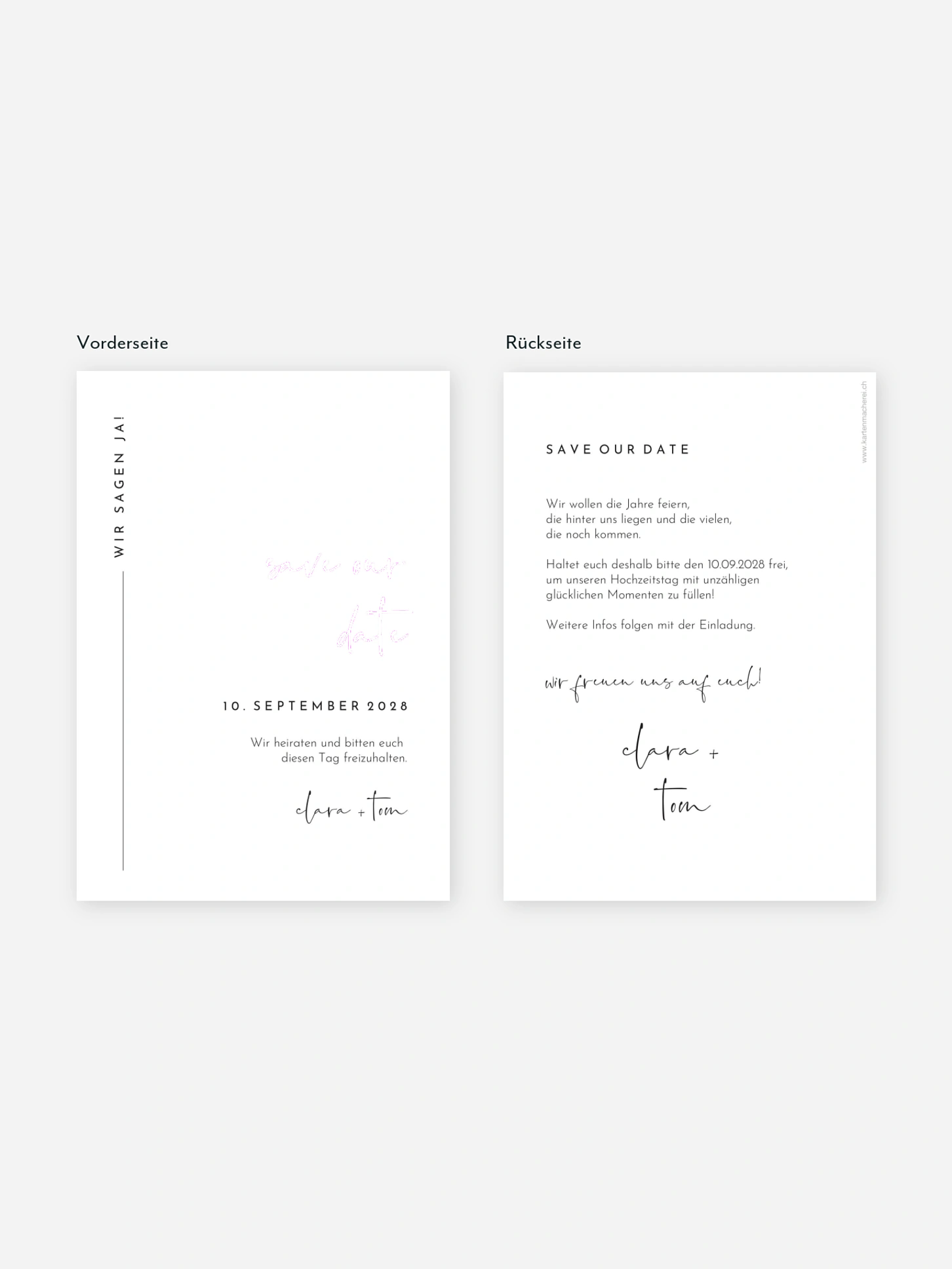 Save-the-Date Karte Modern Type
