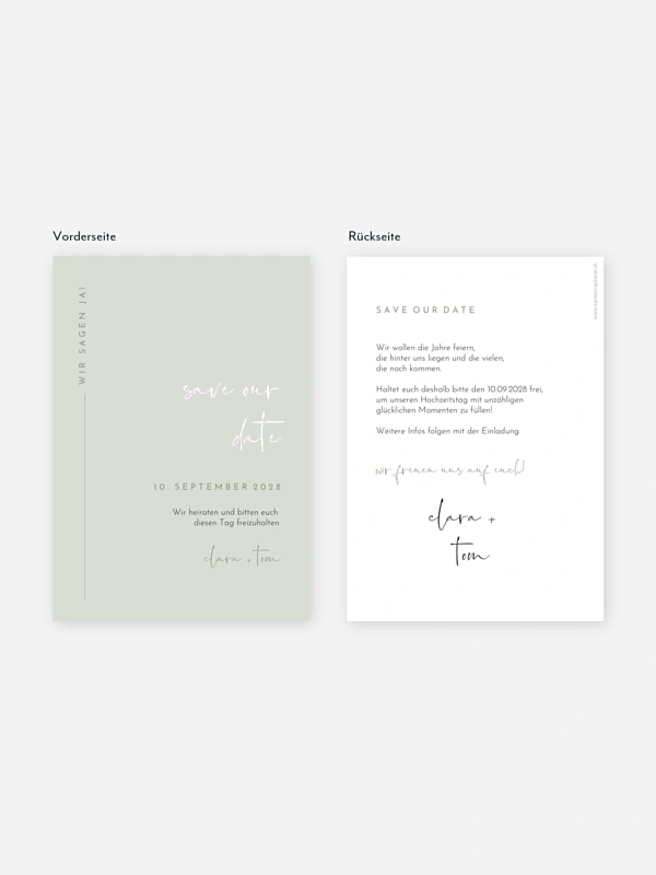 Save-the-Date Karte Modern Type