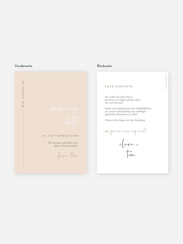 Save-the-Date Karte Modern Type