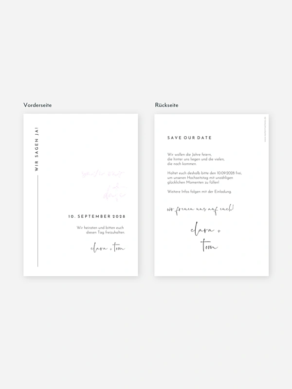Save-the-Date Karte Modern Type