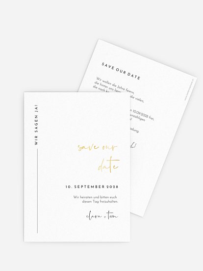Save-the-Date Karte Modern Type