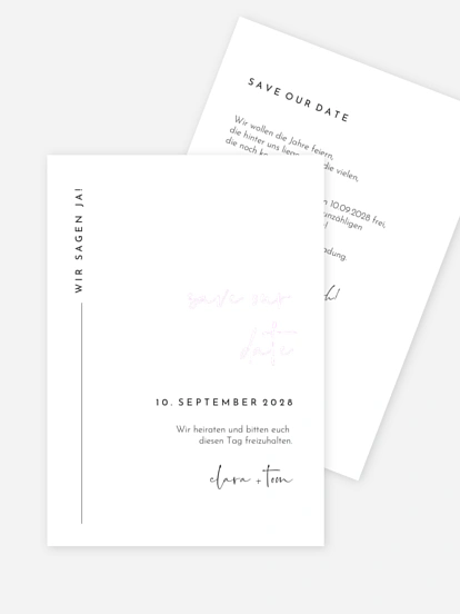 Save-the-Date Karte Modern Type