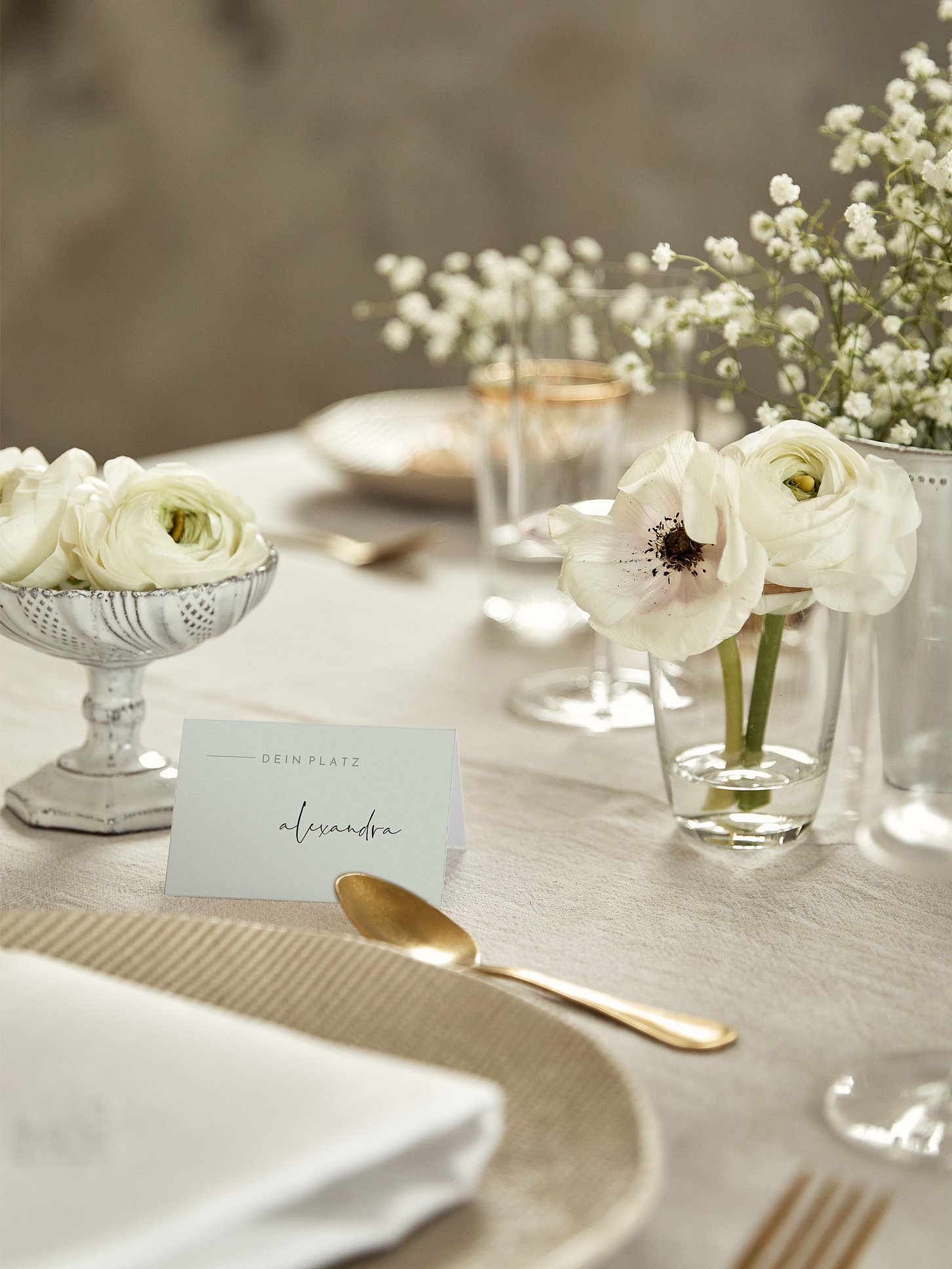 Tischkarte Hochzeit Modern Type