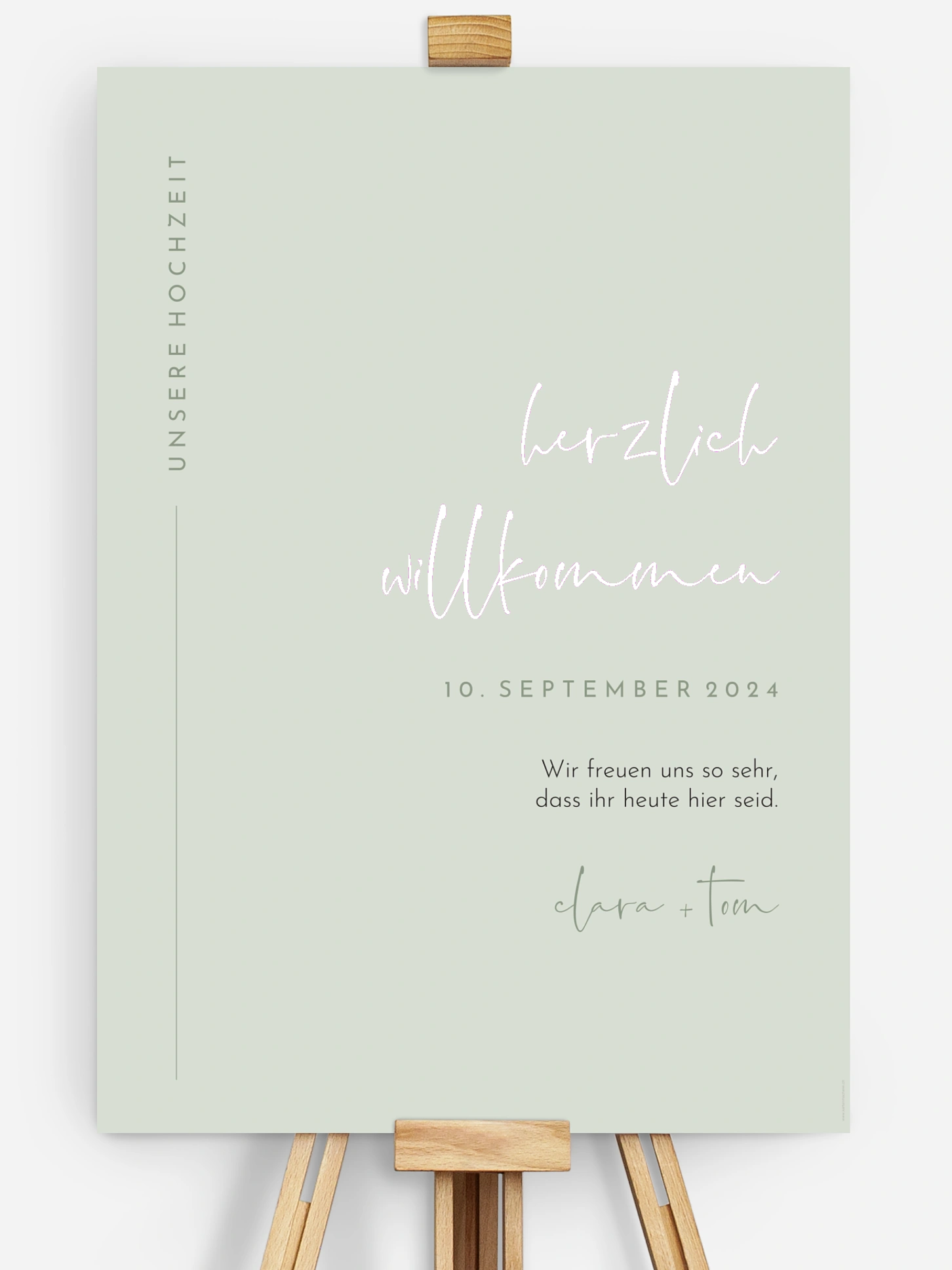 Willkommensschild Modern Type